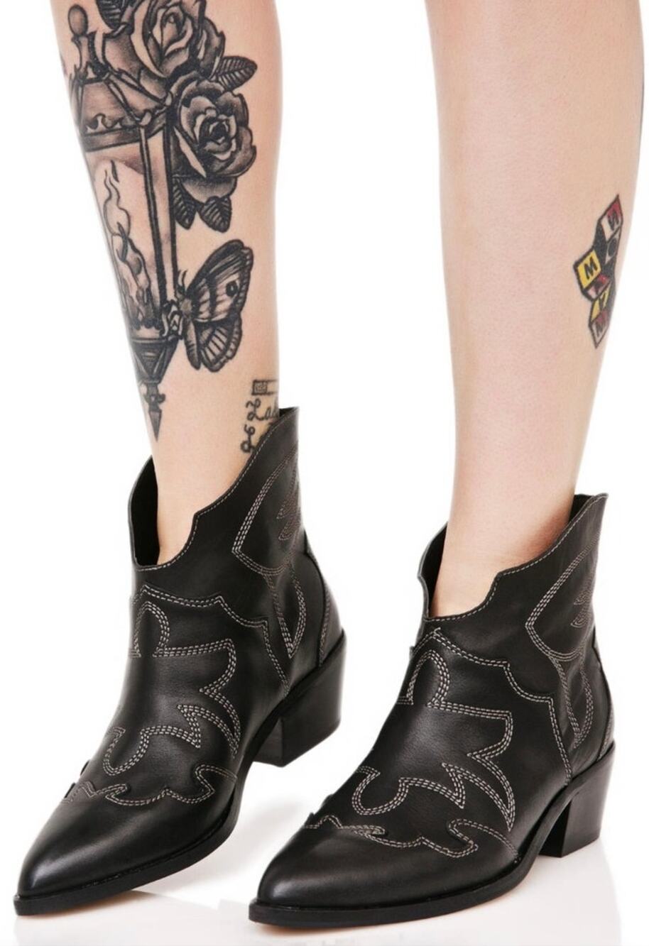 Chinese Laundry Black Fiona Western Booties Size 7